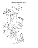 REFRIGERATOR LINER Diagram and Parts List for 8ED22RQXXW00  Whirlpool Refrigerator