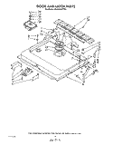 DOOR AND LATCH Diagram and Parts List for 4KUDA220TW3  KitchenAid Dishwasher