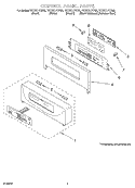 CONTROL PANEL PARTS Diagram and Parts List for YKEBS177DW5  KitchenAid Wall Oven