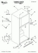 CABINET PARTS Diagram and Parts List for 8VET0WPKKQ06  Whirlpool Refrigerator