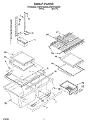 SHELF Diagram and Parts List for KTRP21KLBT00  KitchenAid Refrigerator