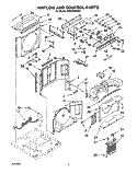 AIRFLOW AND CONTROL Diagram and Parts List for BHAC0830AS0  Whirlpool Air Conditioner