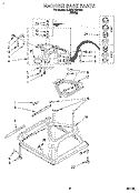 MACHINE BASE Diagram and Parts List for 6LBR5132AW2  Whirlpool Washer