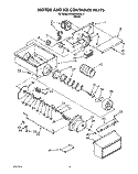 MOTOR AND ICE CONTAINER, LIT / OPTIONAL Diagram and Parts List for KSRB25QXBL11  KitchenAid Refrigerator