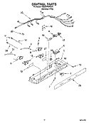 CONTROL PARTS Diagram and Parts List for 6ED2FHKXRL01  Whirlpool Refrigerator
