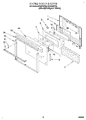 OVEN DOOR Diagram and Parts List for RB160PXYB6  Whirlpool Wall Oven