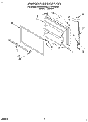 FREEZER DOOR Diagram and Parts List for RT18AKXDN05  Roper Refrigerator