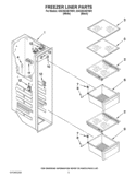 FREEZER LINER PARTS Diagram and Parts List for GSC25C4EYB01  Whirlpool Refrigerator
