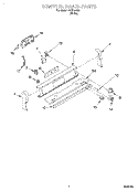 CONTROL PANEL Diagram and Parts List for REP34800  Roper Range