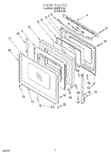 DOOR Diagram and Parts List for GS395LEHS4  Whirlpool Range