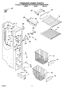 FREEZER LINER Diagram and Parts List for KSRU25FKBL02  KitchenAid Refrigerator