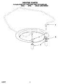 HEATER PARTS Diagram and Parts List for KUDI01ILWH2  KitchenAid Dishwasher