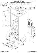 CABINET PARTS Diagram and Parts List for GB2SHDXTB11  Whirlpool Refrigerator