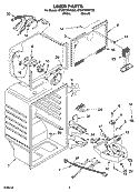 LINER PARTS Diagram and Parts List for ET8WTMXKT08  Whirlpool Refrigerator