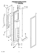 FREEZER DOOR PARTS Diagram and Parts List for KSSC42QVS00  KitchenAid Refrigerator