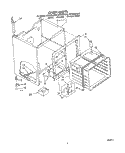 OVEN 1 Diagram and Parts List for RF302BXXW0  Whirlpool Range