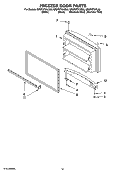 FREEZER DOOR PARTS Diagram and Parts List for GR2FHTXVS00  Whirlpool Refrigerator