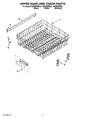 UPPER RACK AND TRACK PARTS Diagram and Parts List for KUDI02FRWH4  KitchenAid Dishwasher