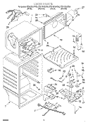 LINER Diagram and Parts List for ET21CKXHW00  Whirlpool Refrigerator