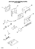 AIR FLOW AND CONTROL PARTS Diagram and Parts List for CA8WMR0  Crosley Air Conditioner