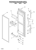 REFRIGERATOR DOOR Diagram and Parts List for GD2LHGXLT00  Whirlpool Refrigerator
