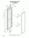 FREEZER DOOR PARTS Diagram and Parts List for KSSS48FTX03  KitchenAid Refrigerator