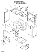 CHASSIS PARTS Diagram and Parts List for RF110AXST1  Whirlpool Range