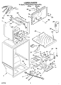 LINER Diagram and Parts List for KTRP22KKBT00  KitchenAid Refrigerator