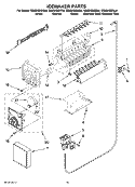 ICEMAKER PARTS, OPTIONAL PARTS (NOT INCLUDED) Diagram and Parts List for GS6SHEXNT04  Whirlpool Refrigerator