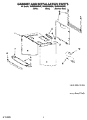 CABINET AND INSTALLATION PARTS Diagram and Parts List for YKHMS2050SB0  KitchenAid Microwave