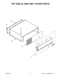 TOP GRILLE AND UNIT COVER PARTS Diagram and Parts List for KBRC36FTS07  KitchenAid Refrigerator