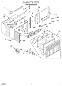 CABINET Diagram and Parts List for AR1000XA0  Whirlpool Air Conditioner