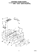 CONTROL PANEL PARTS Diagram and Parts List for GI1500XHB6  Whirlpool Ice Maker