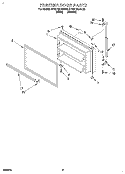 FREEZER DOOR Diagram and Parts List for KTRD18KDWH03  Whirlpool Refrigerator