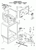 LINER PARTS Diagram and Parts List for ET8MHKXMT05  Whirlpool Refrigerator