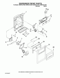 DISPENSER FRONT PARTS Diagram and Parts List for GD5RVAXVQ04  Whirlpool Refrigerator