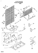UNIT Diagram and Parts List for 3VET16GKBW01  Whirlpool Refrigerator