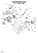OVEN INTERIOR PARTS Diagram and Parts List for MT4110RPB1  Whirlpool Microwave