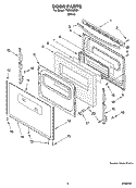 DOOR PARTS, OPTIONAL PARTS Diagram and Parts List for TGS326RD1  Estate Range