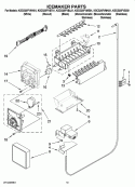 ICEMAKER PARTS, OPTIONAL PARTS (NOT INCLUDED) Diagram and Parts List for KSCS25FVBT01  KitchenAid Refrigerator