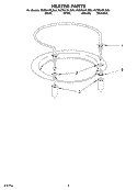 HEATER Diagram and Parts List for KUDS01FLBS0  Whirlpool Dishwasher