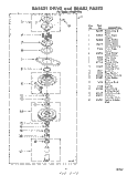 BASKET DRIVE AND BRAKE Diagram and Parts List for LHA5810W0  Whirlpool Washer