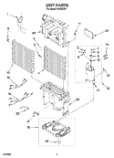 UNIT PARTS Diagram and Parts List for AD50DSS1  Whirlpool Dehumidifier