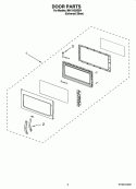 DOOR PARTS Diagram and Parts List for MH1160XSD4  Whirlpool Microwave