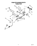 COOKTOP BURNER Diagram and Parts List for SF310PEYQ2  Whirlpool Range