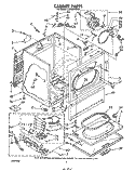 CABINET Diagram and Parts List for LG7801XSW1  Whirlpool Dryer