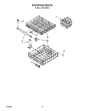 DISHRACK Diagram and Parts List for DU8100XX1  Whirlpool Dishwasher