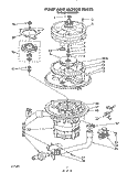 PUMP AND MOTOR Diagram and Parts List for KUDC220T1  KitchenAid Dishwasher