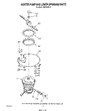 HEATER, PUMP AND LOWER SPRAYARM Diagram and Parts List for DU9700XR0  Whirlpool Dishwasher