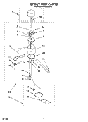 SPOUT UNIT PARTS Diagram and Parts List for HD1000JSW3  Whirlpool Miscellaneous